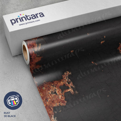 Rust 3D Black Vinyl Wrap