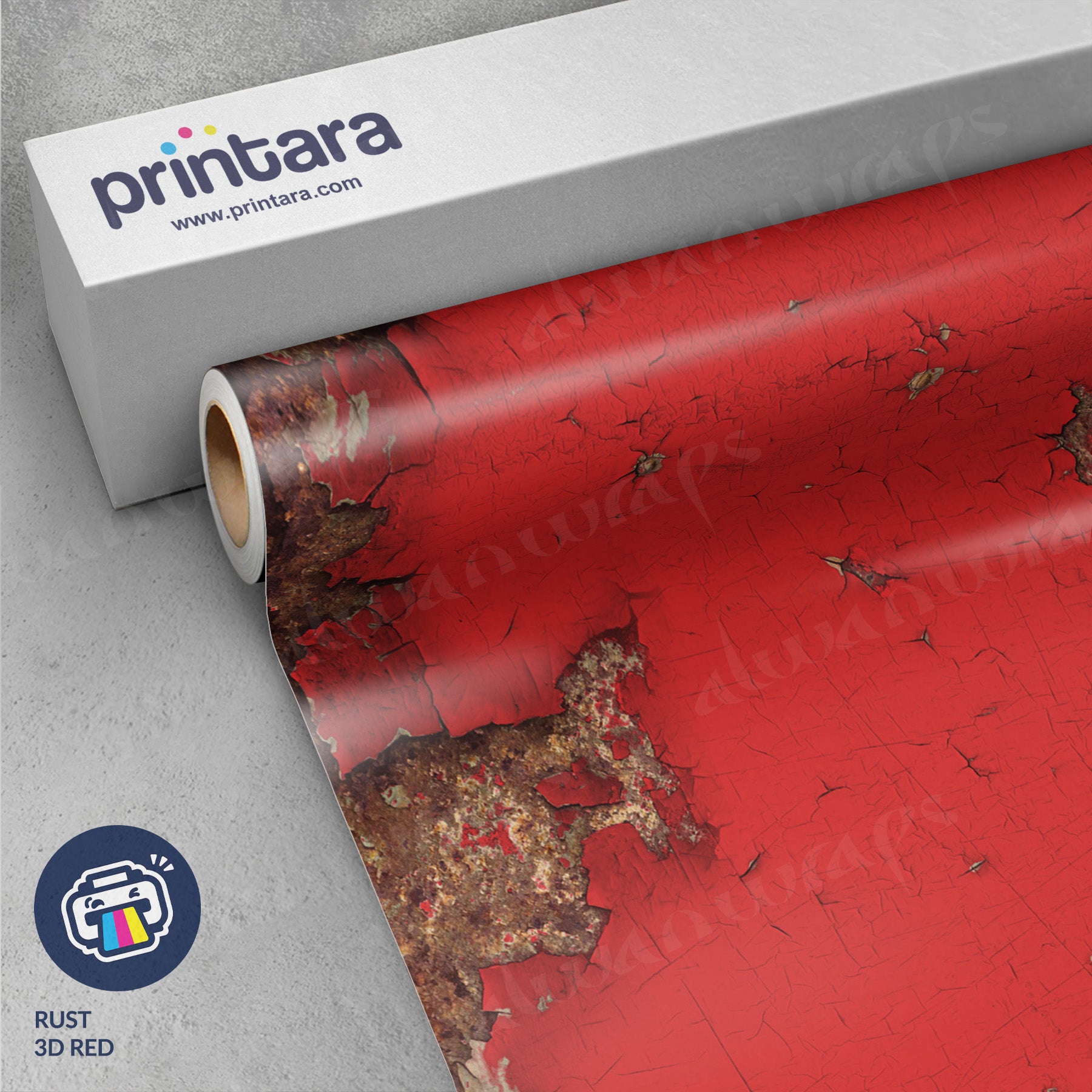 Rust 3D Red Vinyl Wrap | Alwan Wraps