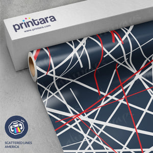 Printara Scattered Lines America Vinyl Wrap