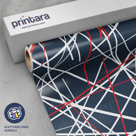 Printara Scattered Lines America Vinyl Wrap