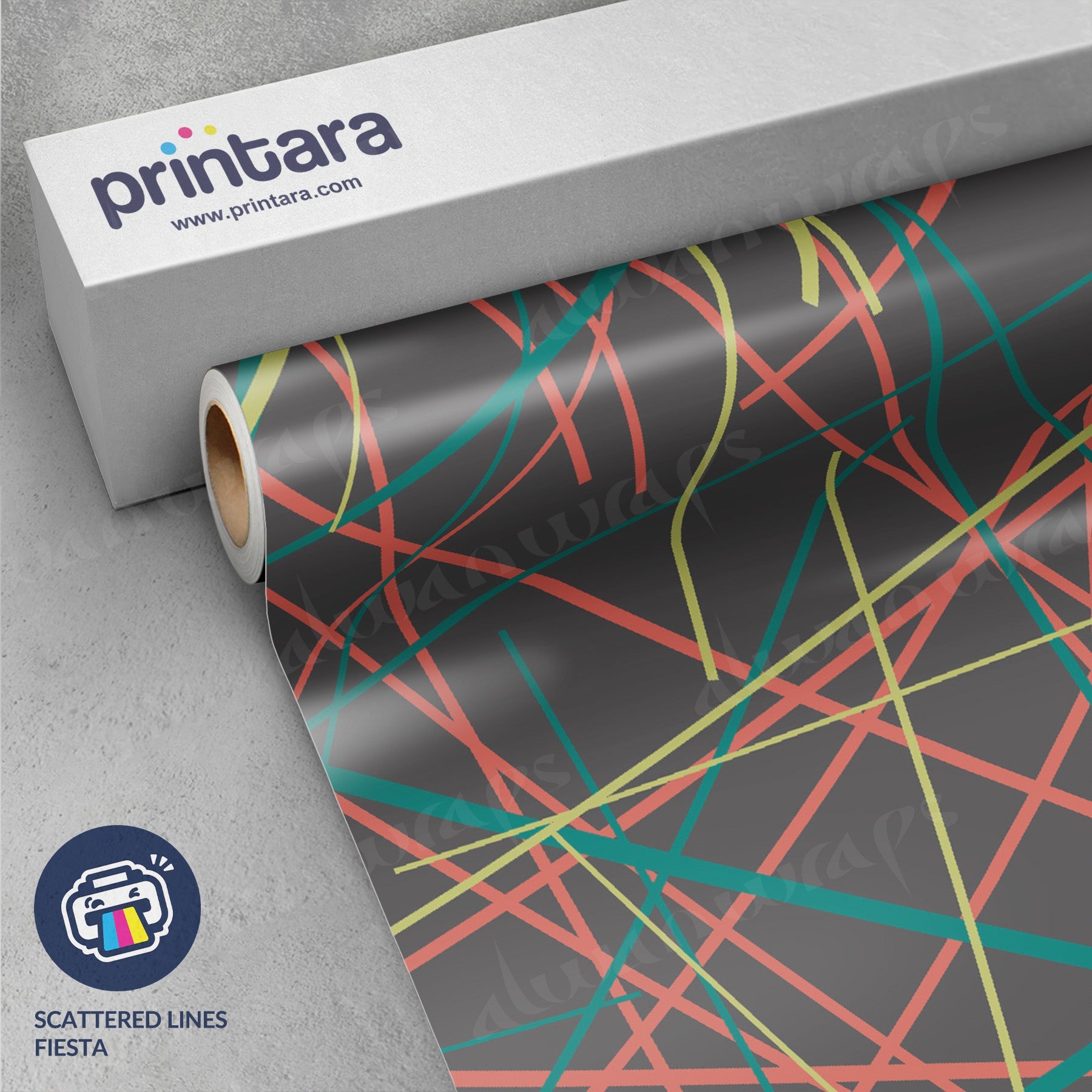Printara Scattered Lines Fiesta Vinyl Wrap
