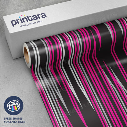 Speed Shapes Magenta Tiger Vinyl Wrap