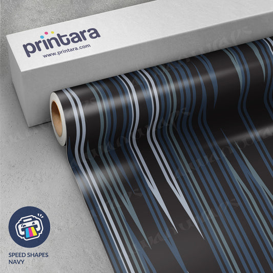 Speed Shapes Navy Vinyl Wrap