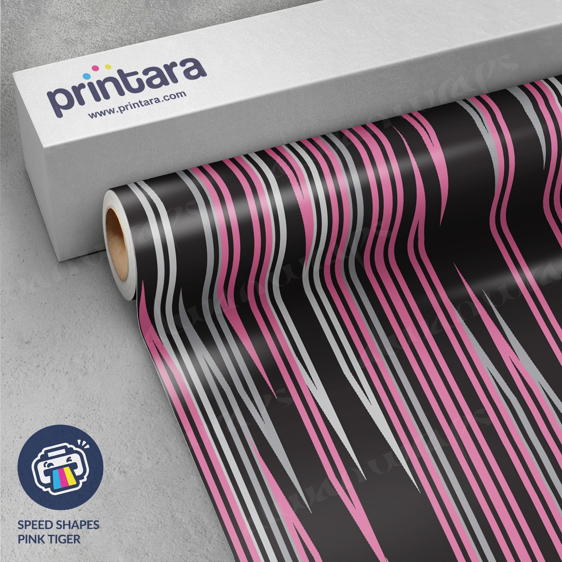 Speed Shapes Pink Tiger Vinyl Wrap