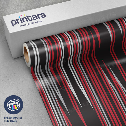 Speed Shapes Red Tiger Vinyl Wrap