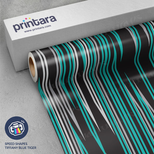 Speed Shapes Tiffany Blue Tiger Vinyl Wrap