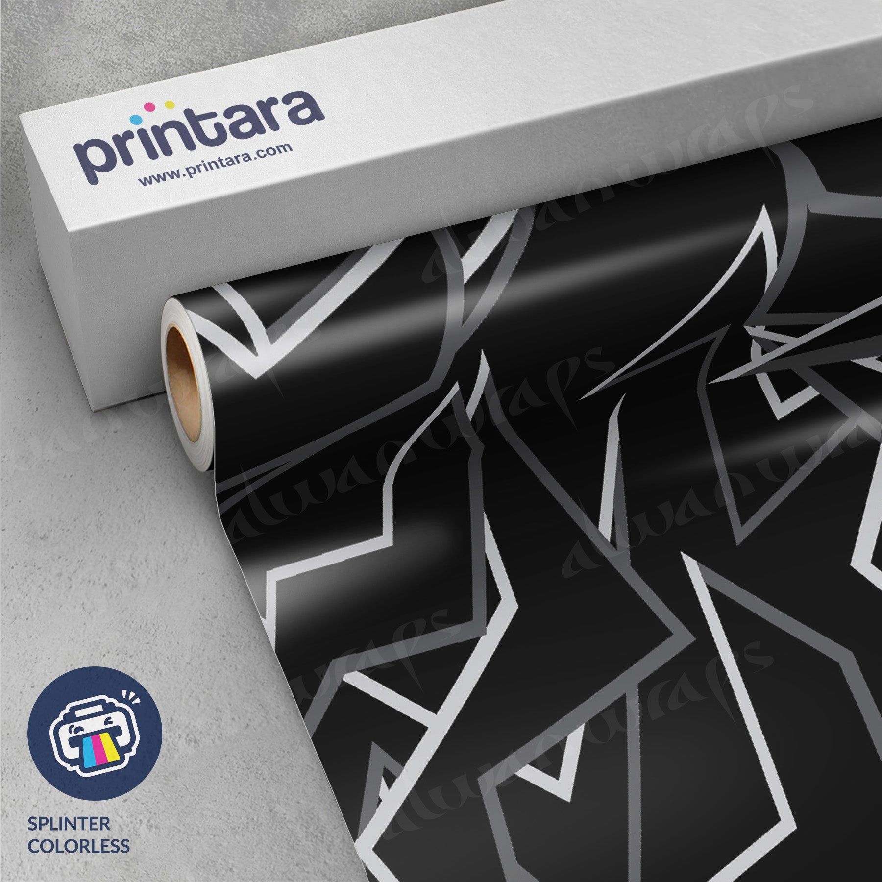 Splinter Colorless Vinyl Wrap