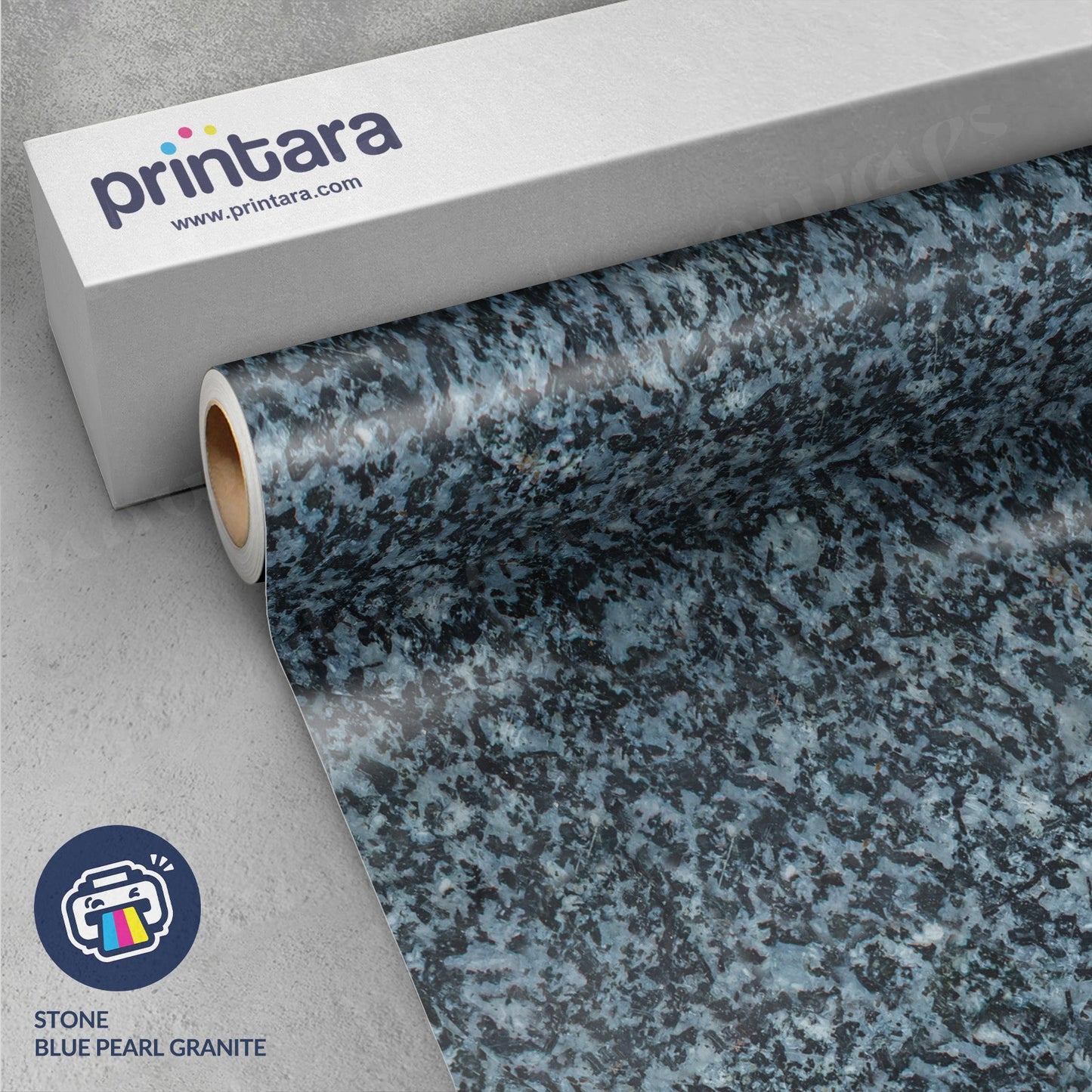 Stone Blue Pearl Granite Vinyl Wrap