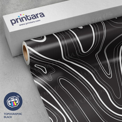 Topographic Black Vinyl Wrap