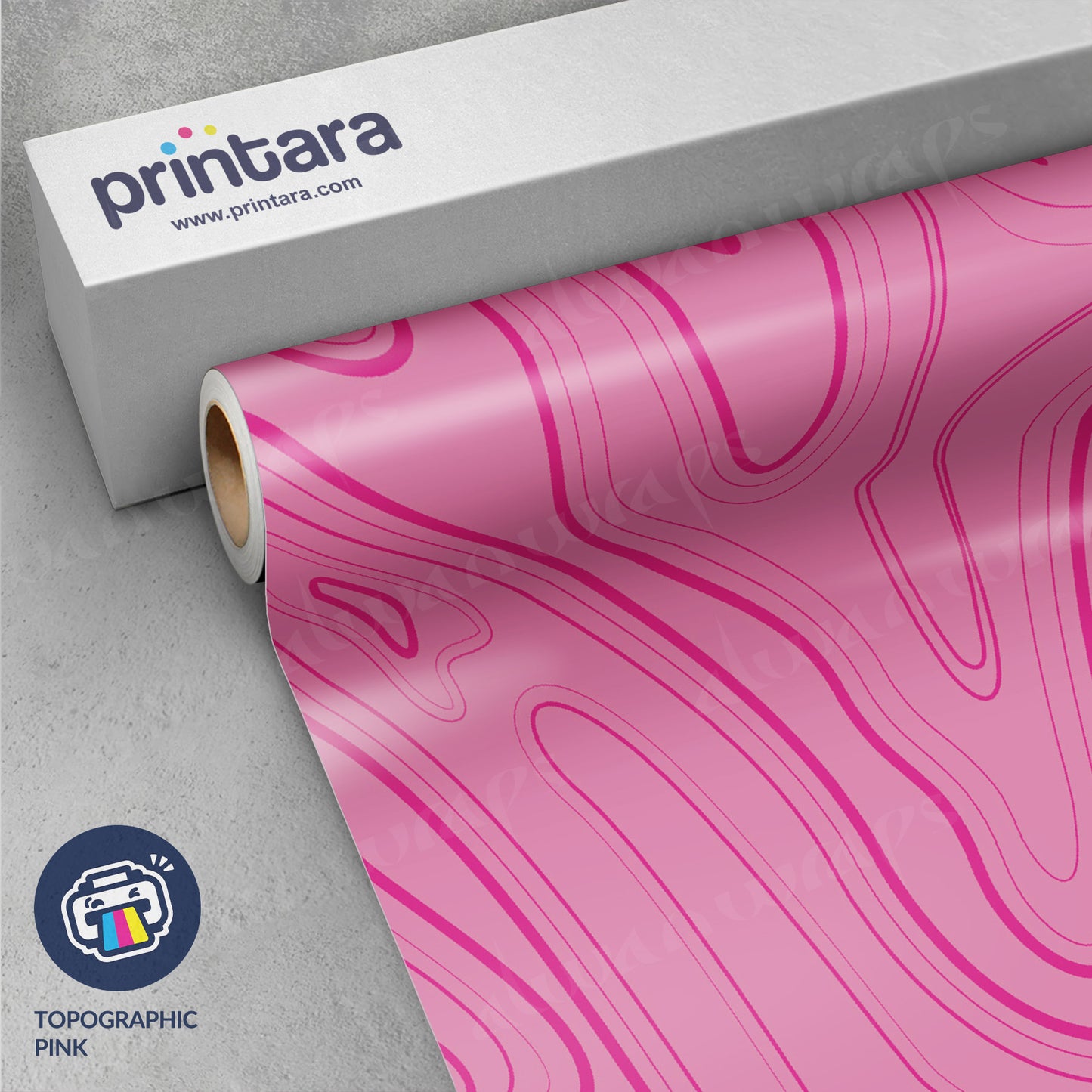 Topographic Pink Vinyl Wrap