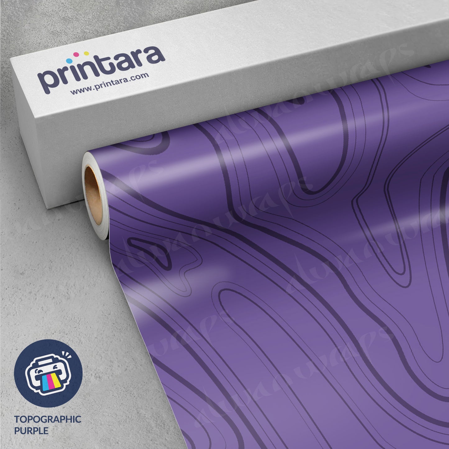 Topographic Purple Vinyl Wrap