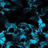 Skull Cyan Vinyl Wrap