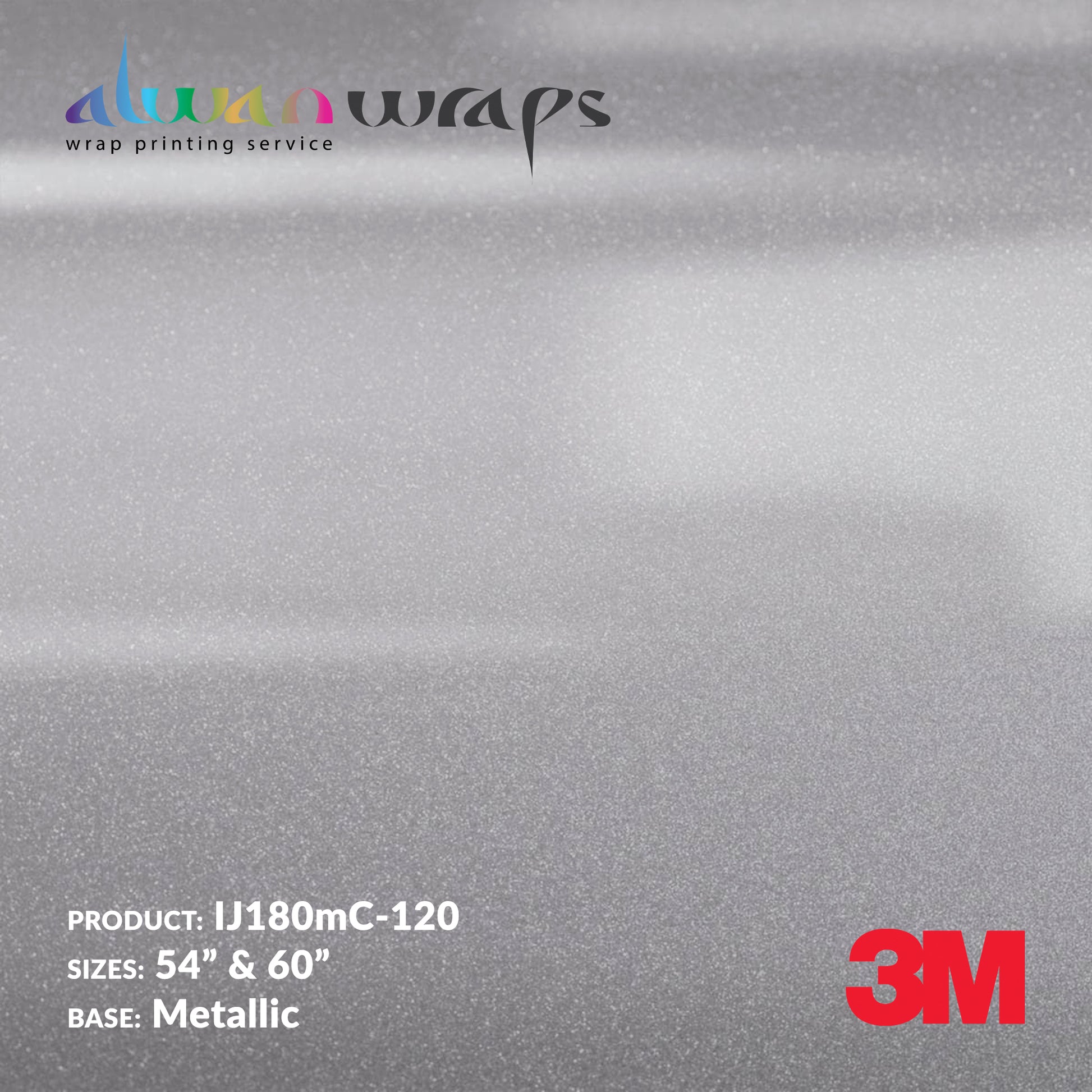 faldskærm is kort Printable Metallic Vinyl - 3M | Alwan Wraps