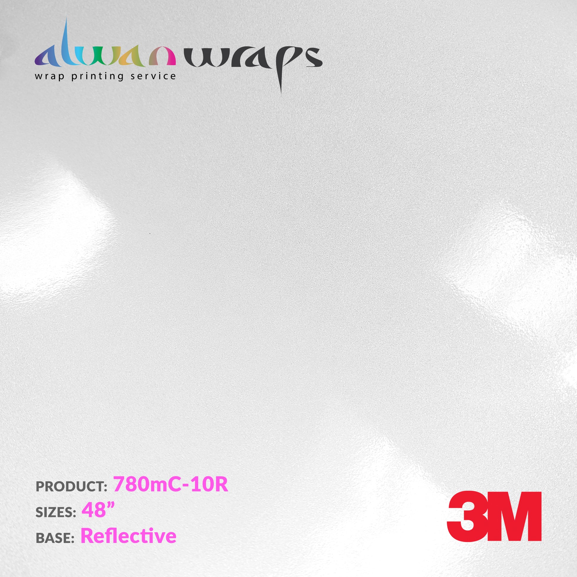 3M Black Reflective Vinyl Decal Sheet